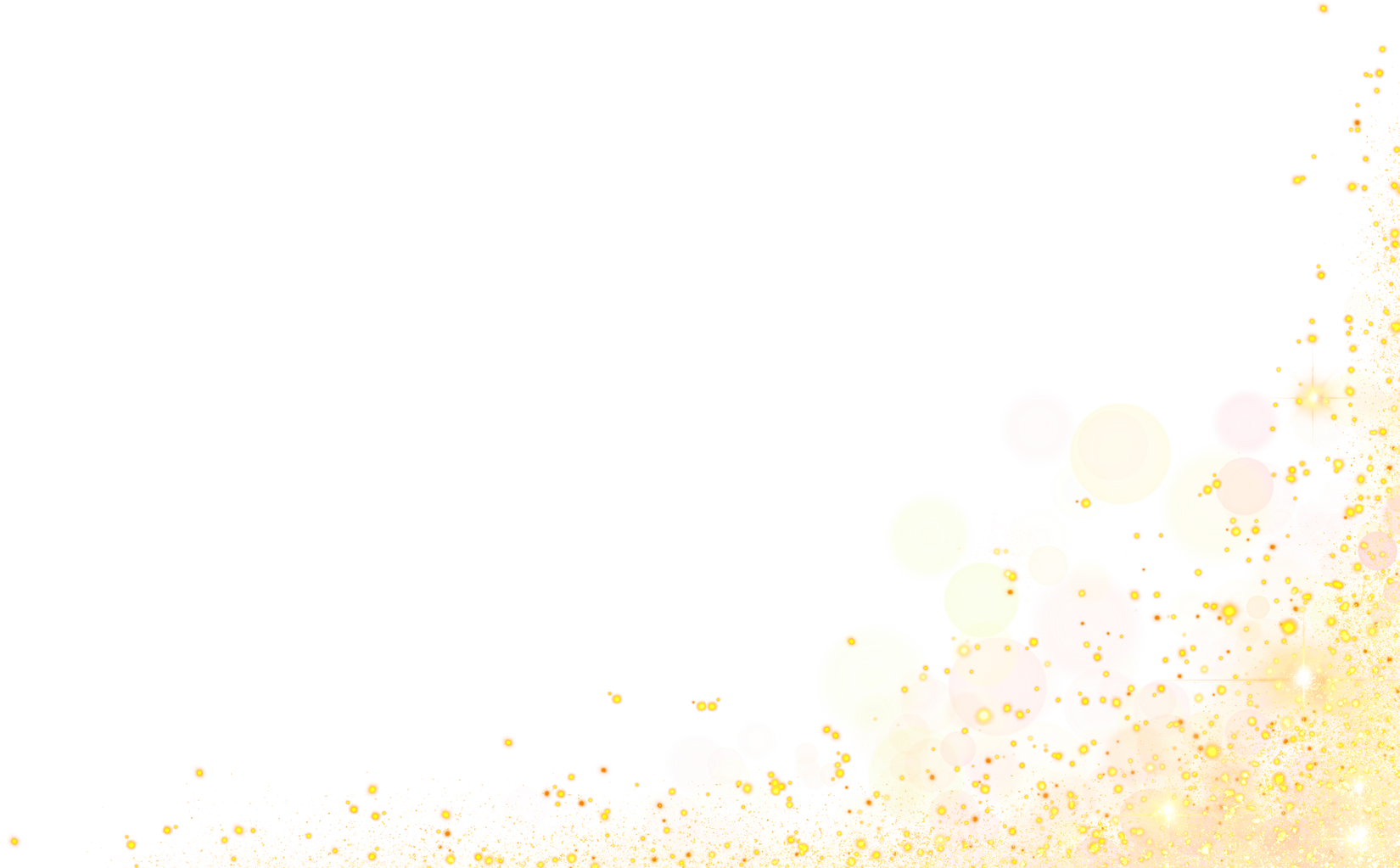 Luxury gold glitter. golden sparkle confetti. shiny glittering dust. corner frame border